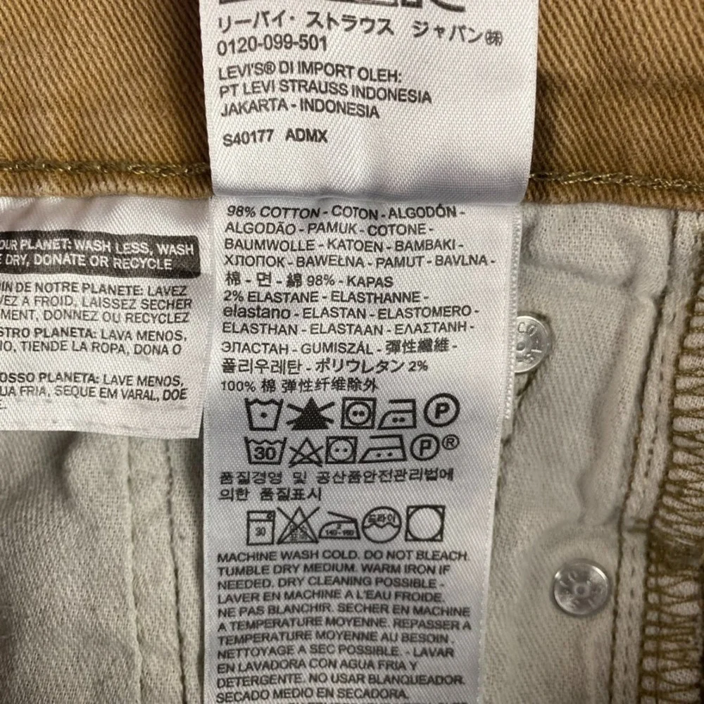Levis Jeans Mens 28x31 Brown Tan 513 Slim Straight Distressed Western Denim